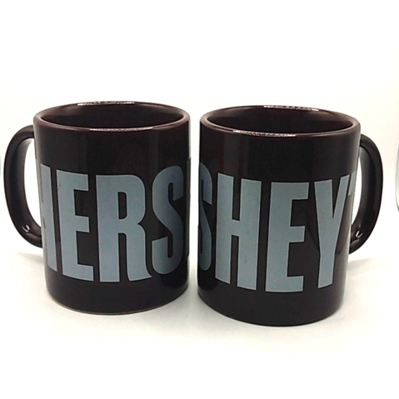 HERSHEY'S HOT CHOCOLATE MUGS SET OF 2 CUPS 12 Ounces Each - Picture 1 of 6